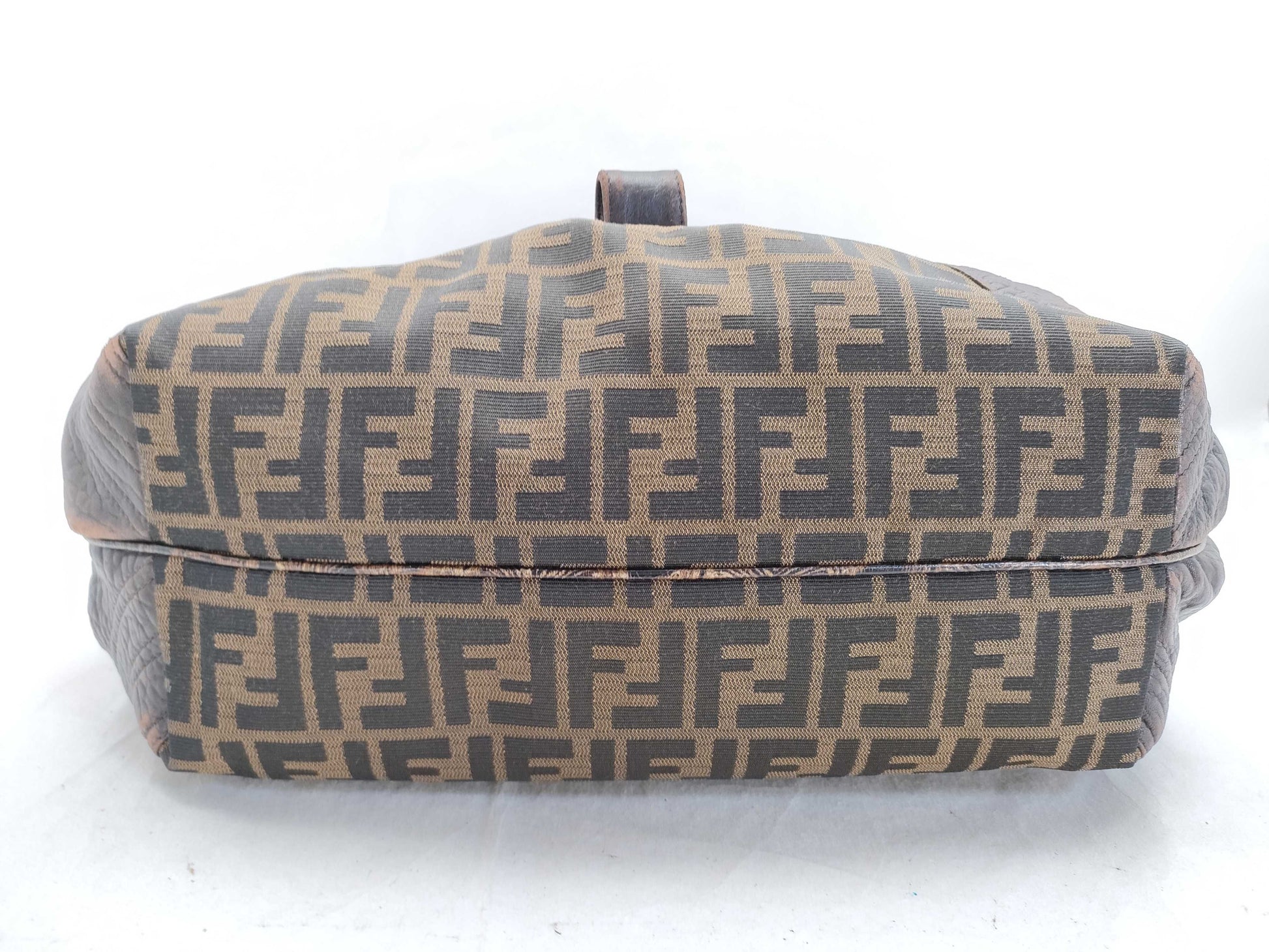 FENDI Spy Bag Zucca Canvas and Leather Tote Bag 2415-8BR511-RPU-088 Brown Tote Bag