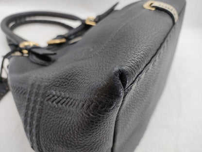 FENDI Selleria Villa Borghese Leather Handbag 2390-8BN155-YGB-088 Black Handbag