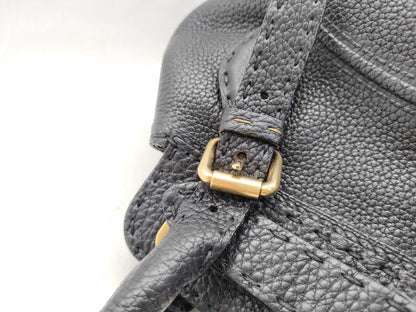 FENDI Selleria Villa Borghese Leather Handbag 2390-8BN155-YGB-088 Black Handbag