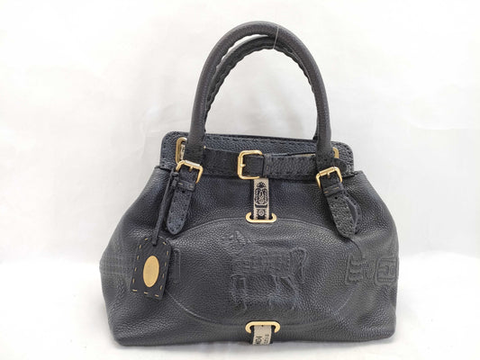 FENDI Selleria Villa Borghese Leather Handbag 2390-8BN155-YGB-088 Black Handbag