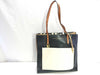 MARC JACOBS Leather Tote Bag Black x White Tote Bag