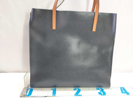 MARC JACOBS Leather Tote Bag Black x White Tote Bag