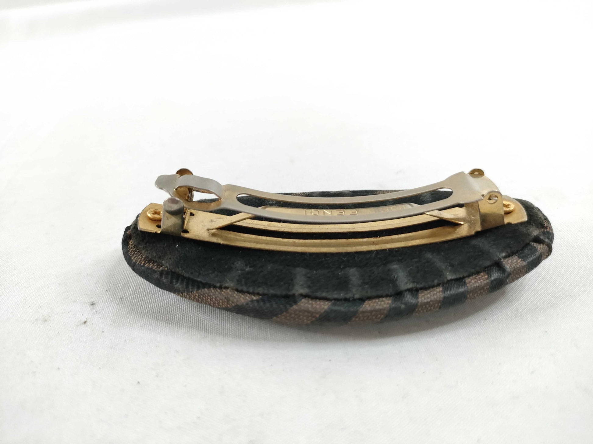 FENDI Pecan Canvas x GP Barrette, Brown x Black, Other Accessories