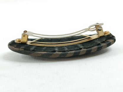 FENDI Pecan Canvas x GP Barrette, Brown x Black, Other Accessories