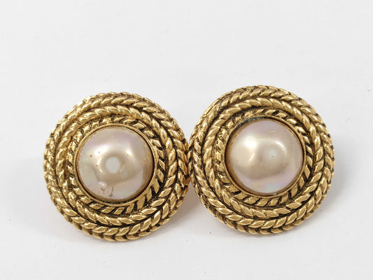 CHANEL Chanel GP Gold Earrings