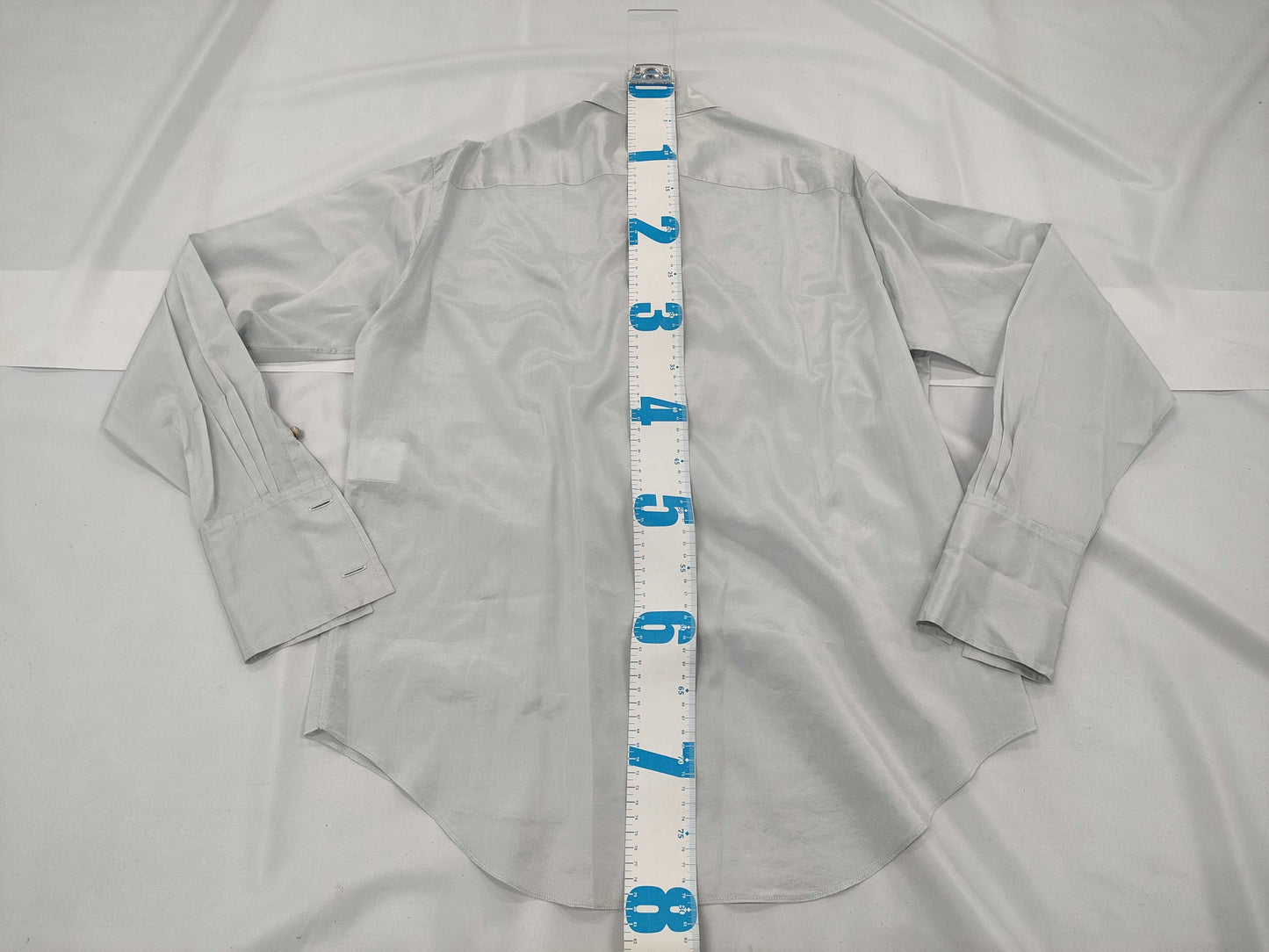 CHANEL Silk Shirt Blue Shirt