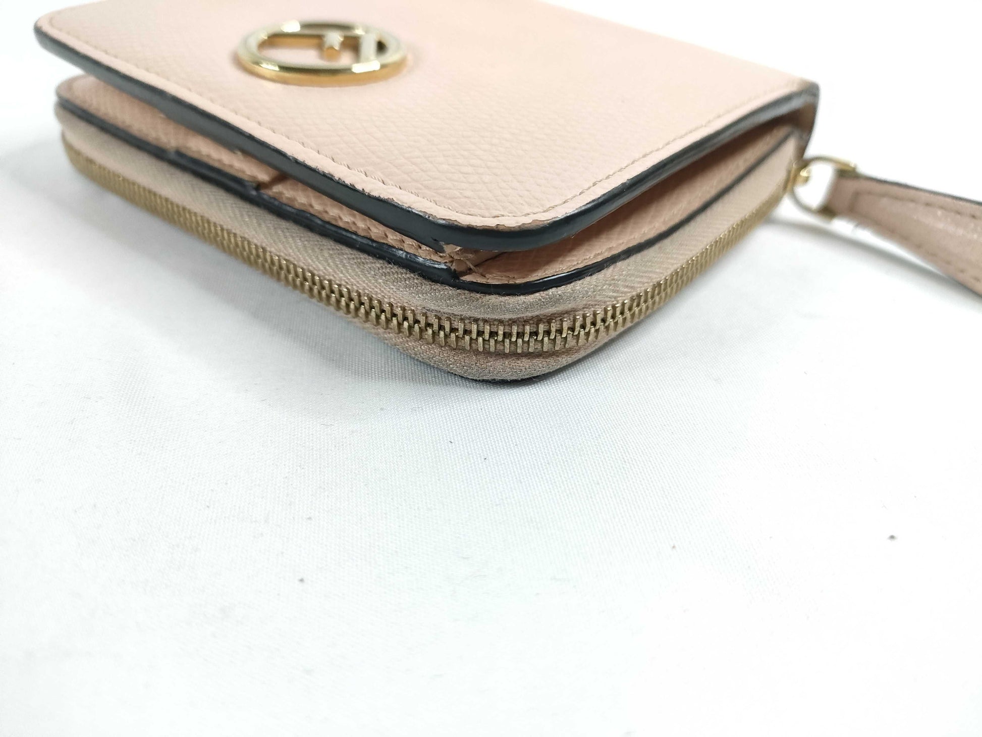 FENDI Leather Bifold Wallet 8M0407-A18B-199-3260 Pink Beige Wallet