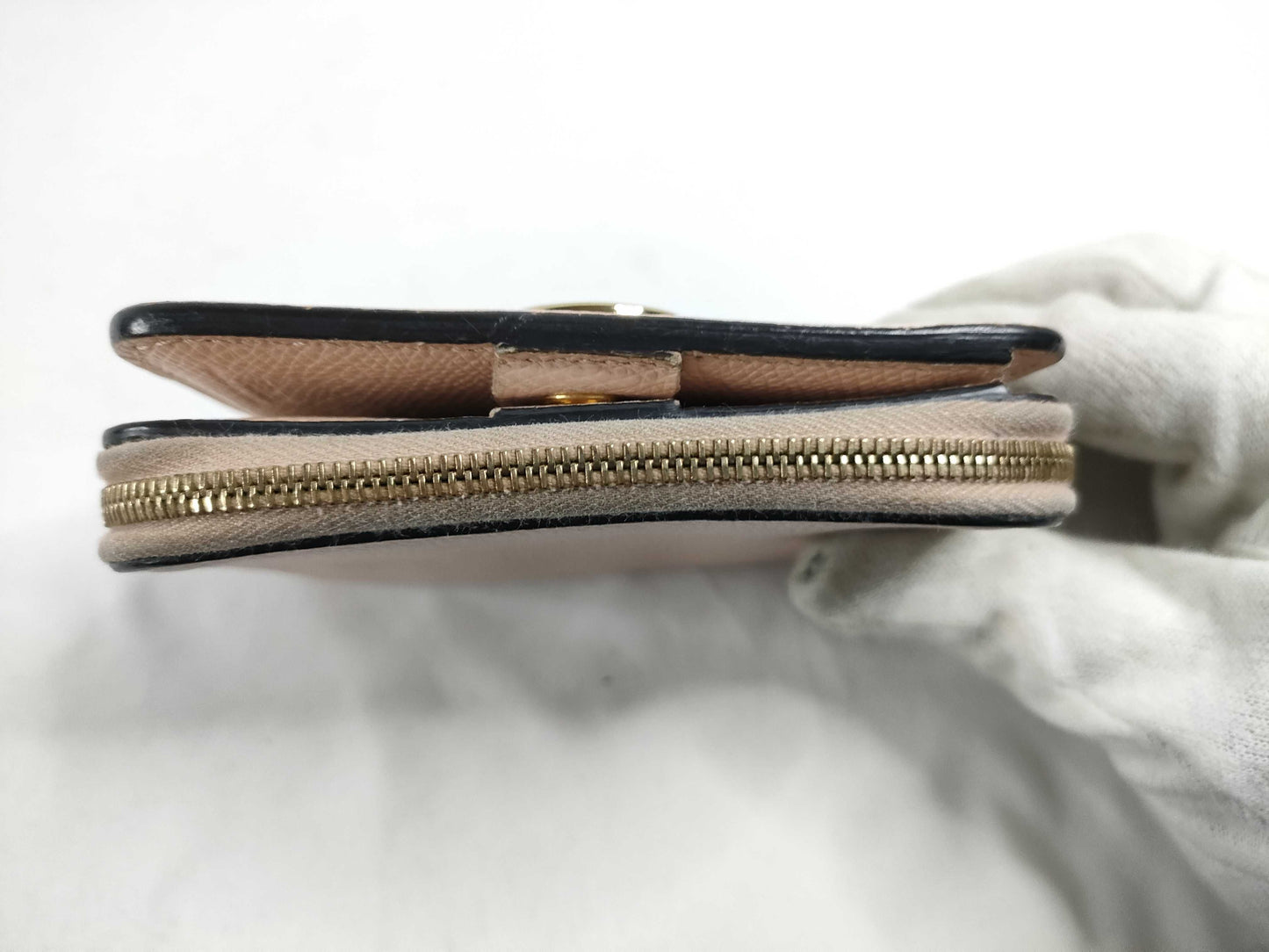 FENDI Leather Bifold Wallet 8M0407-A18B-199-3260 Pink Beige Wallet