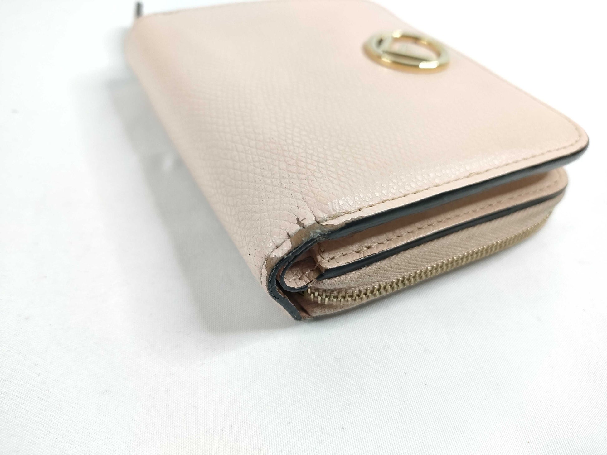 FENDI Leather Bifold Wallet 8M0407-A18B-199-3260 Pink Beige Wallet