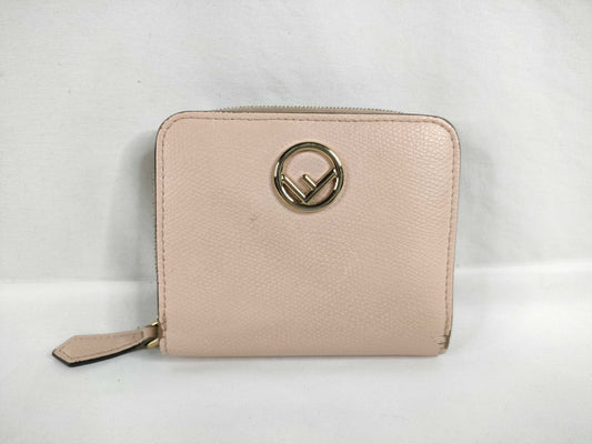 FENDI Leather Bifold Wallet 8M0407-A18B-199-3260 Pink Beige Wallet