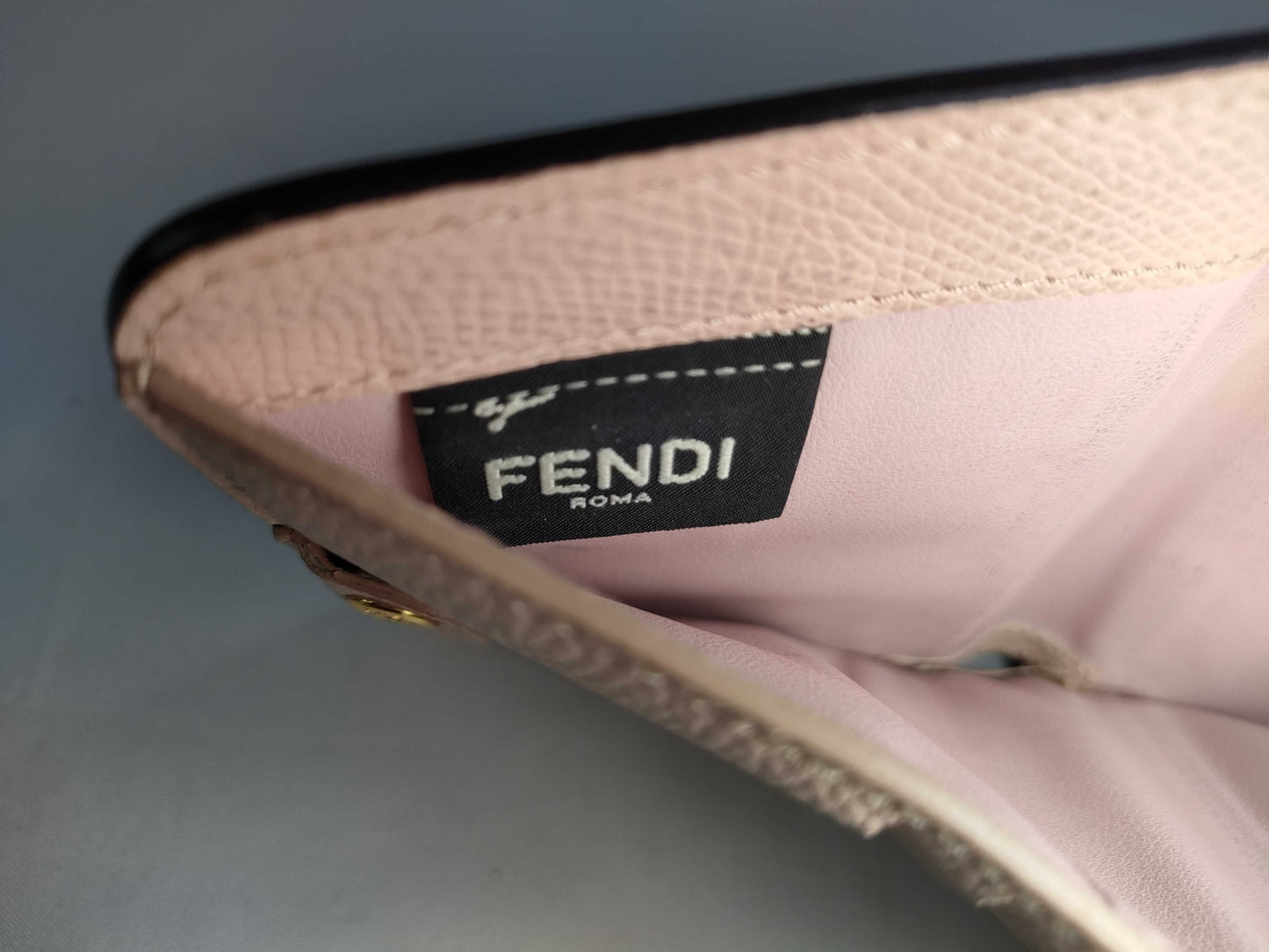 FENDI Leather Bifold Wallet 8M0407-A18B-199-3260 Pink Beige Wallet