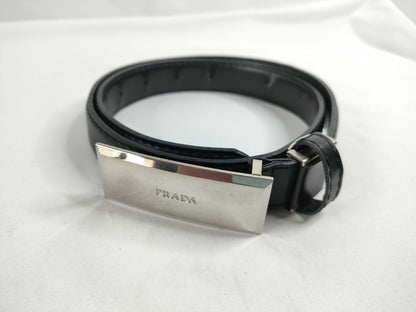 PRADA Prada Leather Belt Black Belt