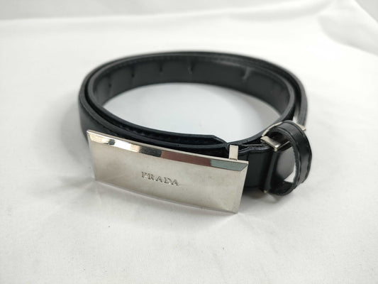 PRADA Prada Leather Belt Black Belt