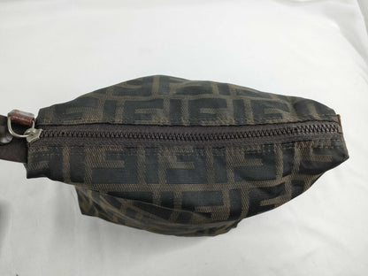 FENDI Zucca pattern nylon canvas pouch 2119 26540 009 Khaki x Black Pouch