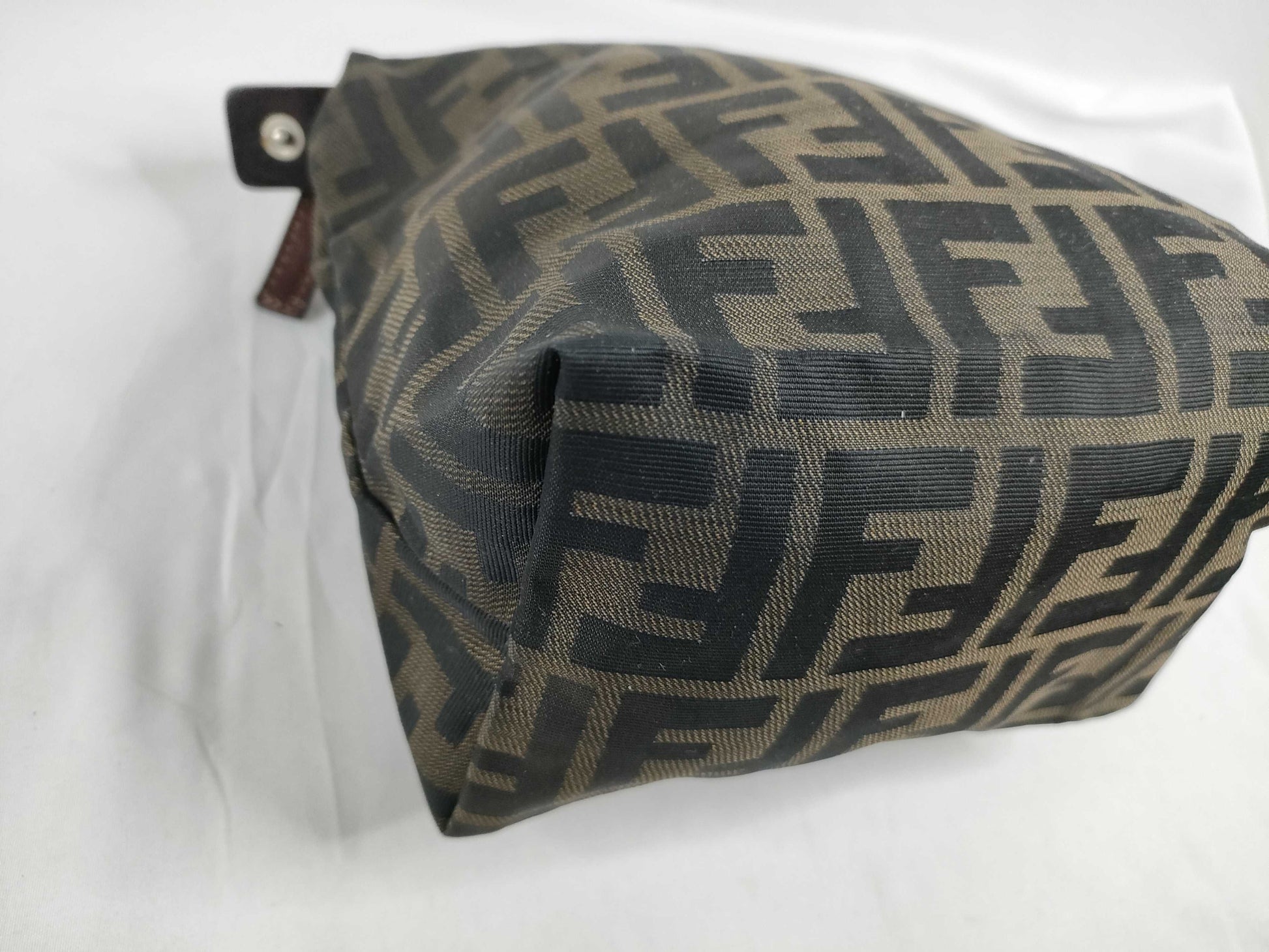 FENDI Zucca pattern nylon canvas pouch 2119 26540 009 Khaki x Black Pouch