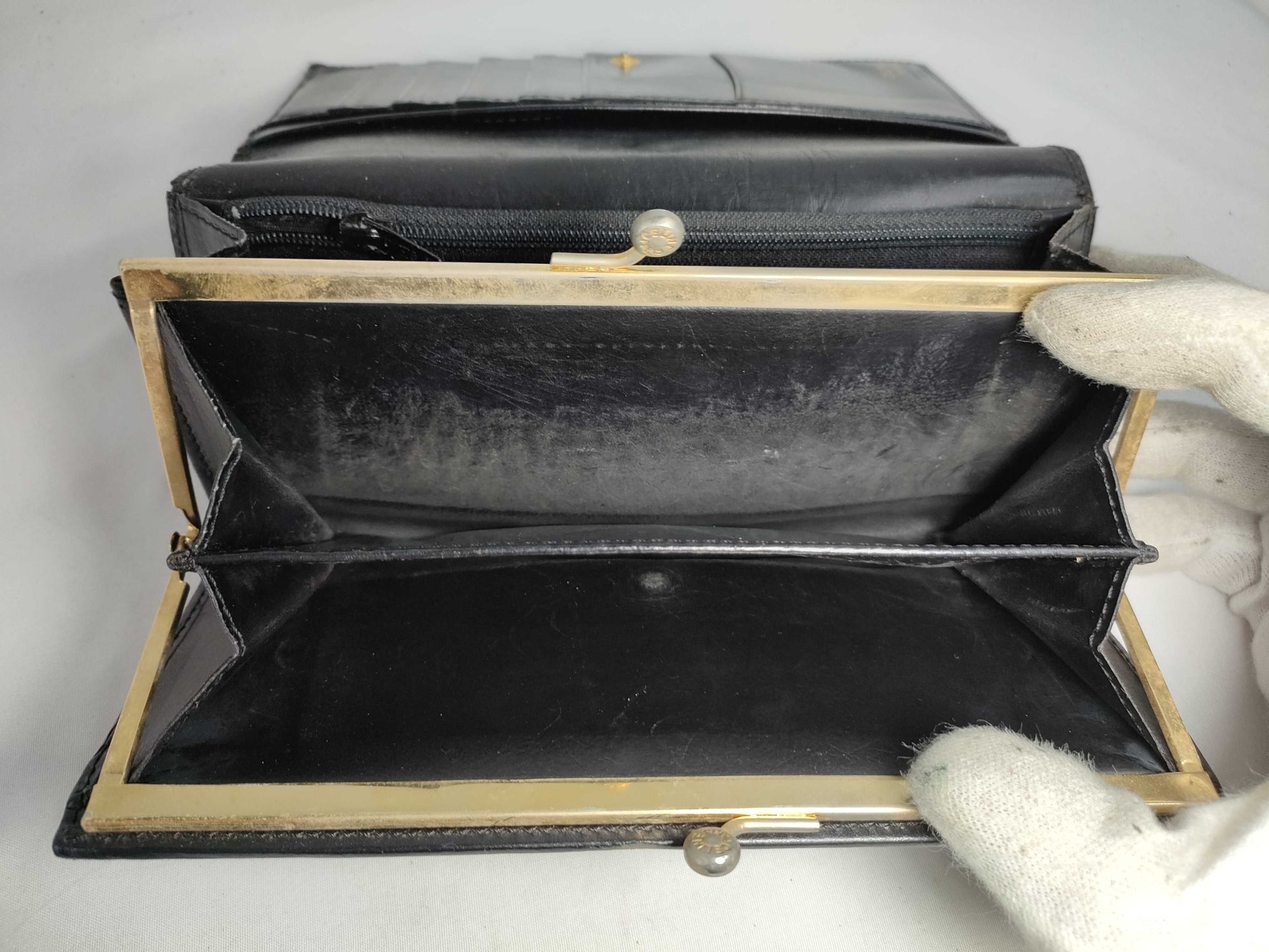 CELINE Macadam PVC Long Wallet, Size M/96, Brown x Black
