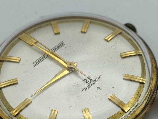 SEIKO Skyliner J15006 Manual Wind Silver Dial Non-Moving Men's Watch