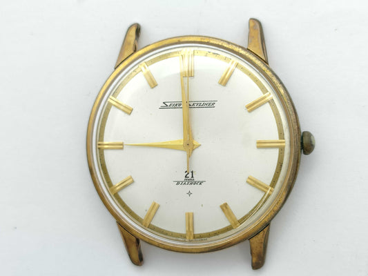 SEIKO Skyliner J15006 Manual Wind Silver Dial Non-Moving Men's Watch