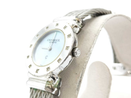 CHARRIOL Geneve 028S 00.5577 Quartz Blue Shell Dial Women's Watch 