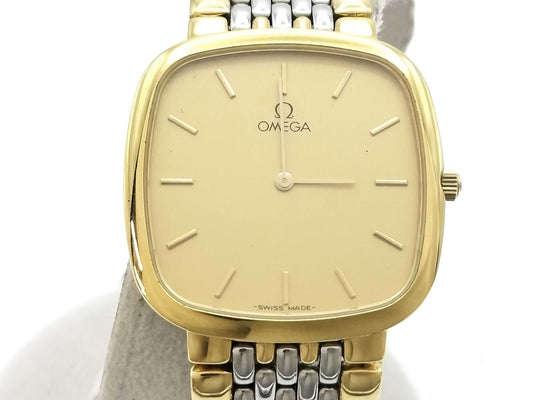 OMEGA 53740723 Quartz Gold Dial Women's Watch 