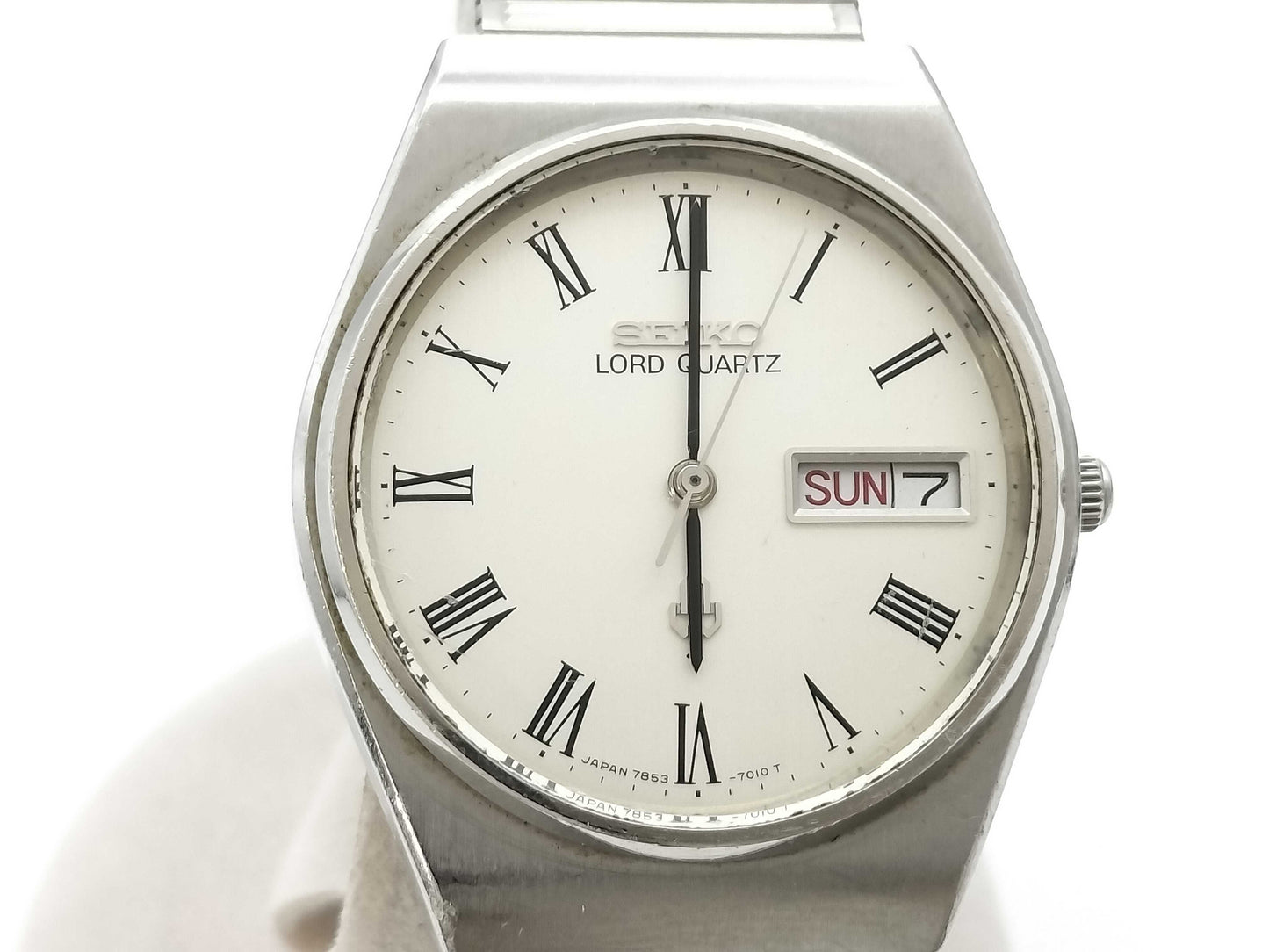 SEIKO Road Quartz 7853-7010 861837 Quartz White Dial Men's Watch 