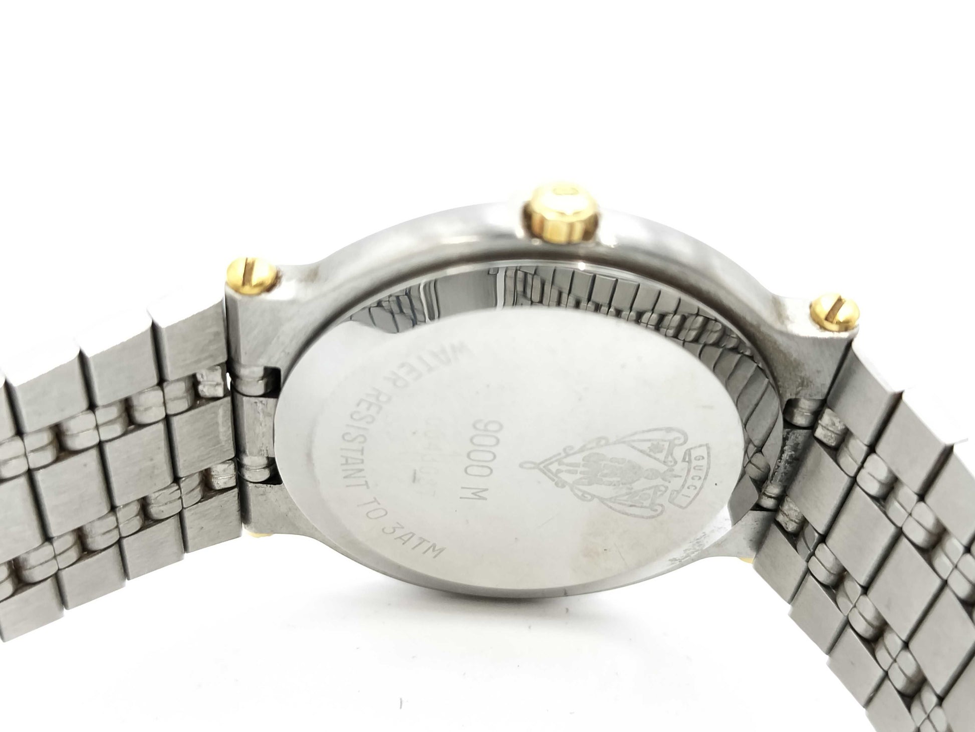 GUCCI 9000M 0043687 Quartz Gold Dial Women's Watch 