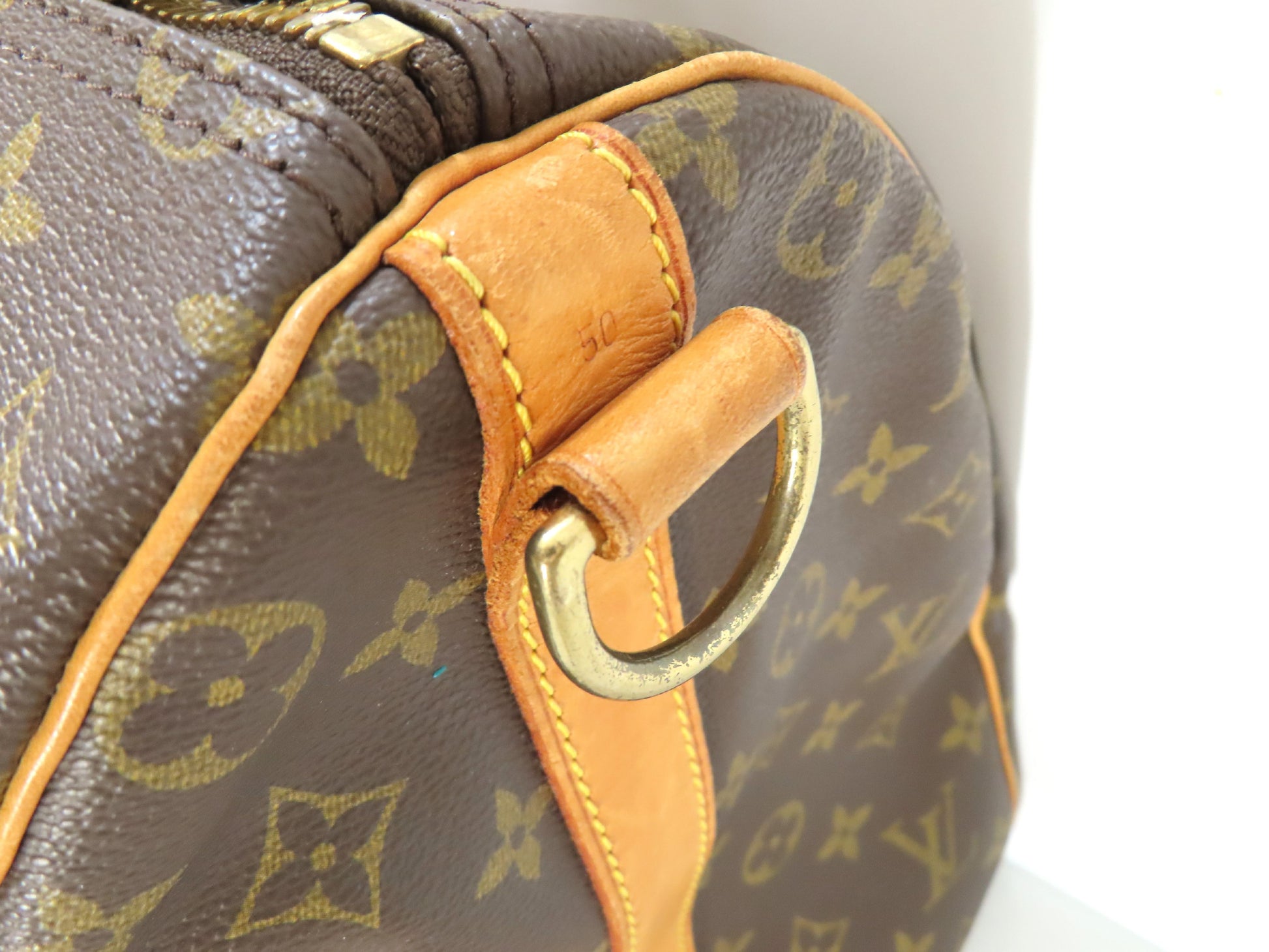 LOUIS VUITTON LV Monogram Keepall Bandouliere 50 M41416 VI1914 Boston Bag