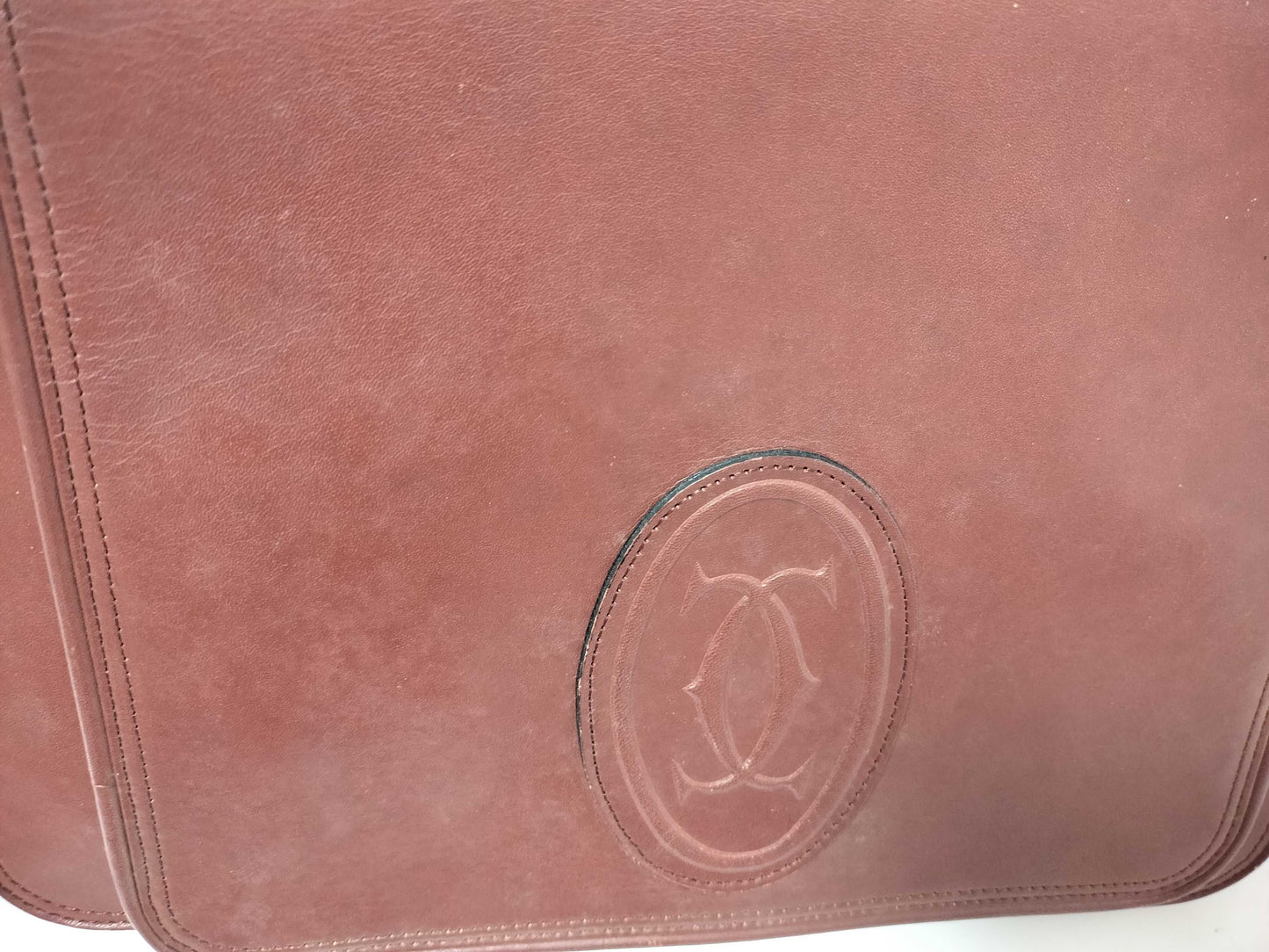 Cartier Must Cartier Must Line Leather Shoulder Bag Bordeaux Shoulder Bag