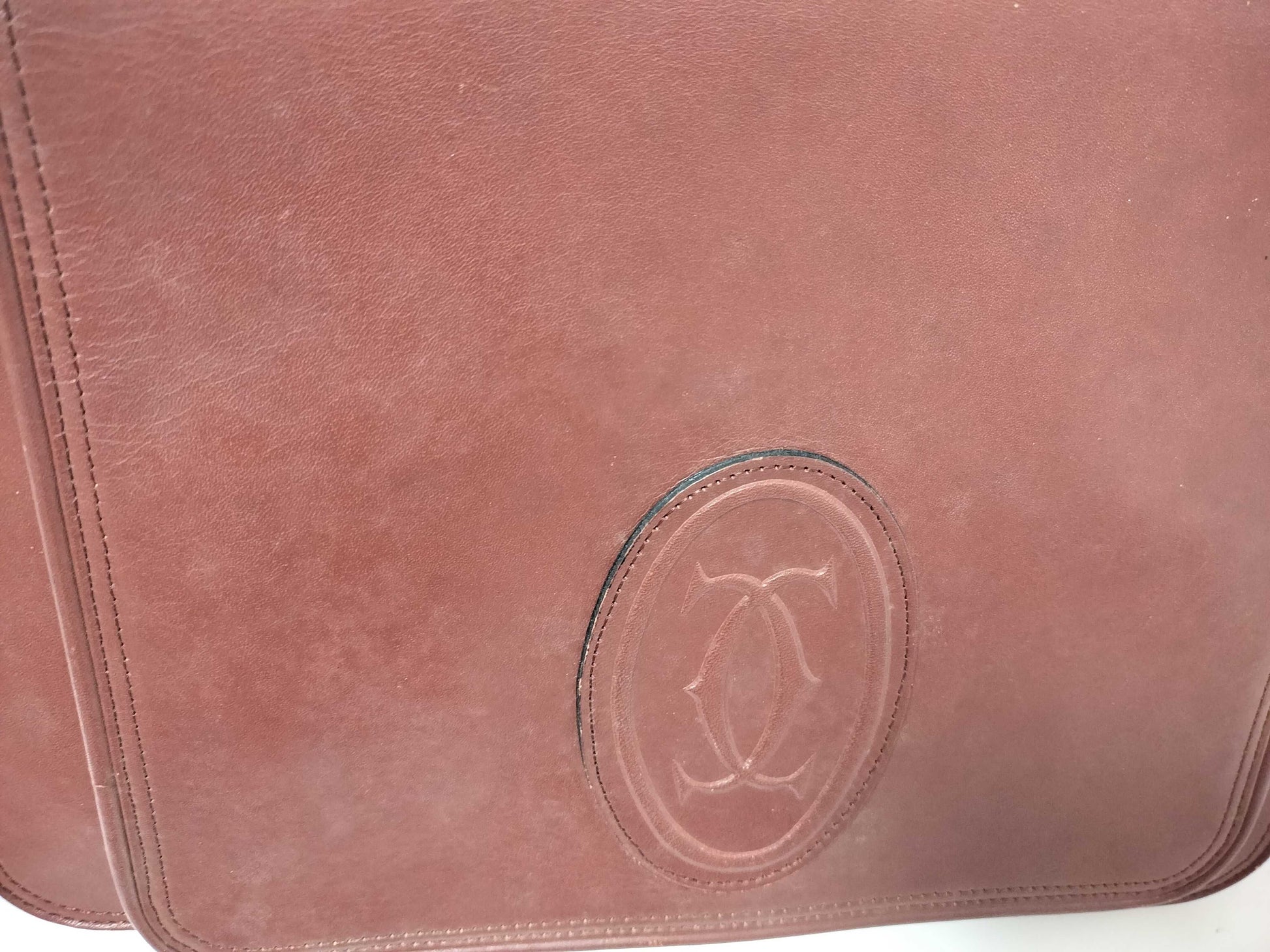 Cartier Must Cartier Must Line Leather Shoulder Bag Bordeaux Shoulder Bag