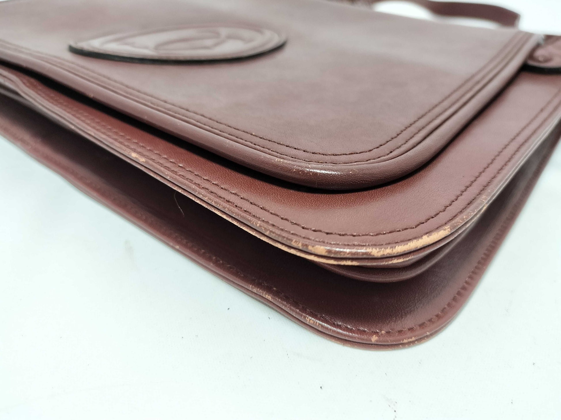 Cartier Must Cartier Must Line Leather Shoulder Bag Bordeaux Shoulder Bag