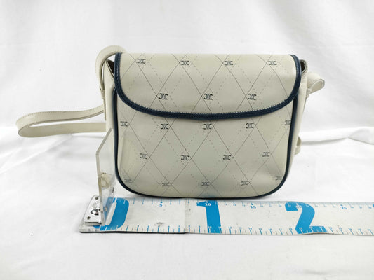 CELINE Leather Shoulder Bag Cream Shoulder Bag