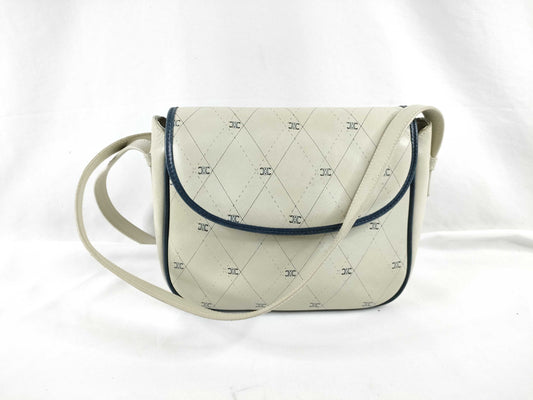 CELINE Leather Shoulder Bag Cream Shoulder Bag