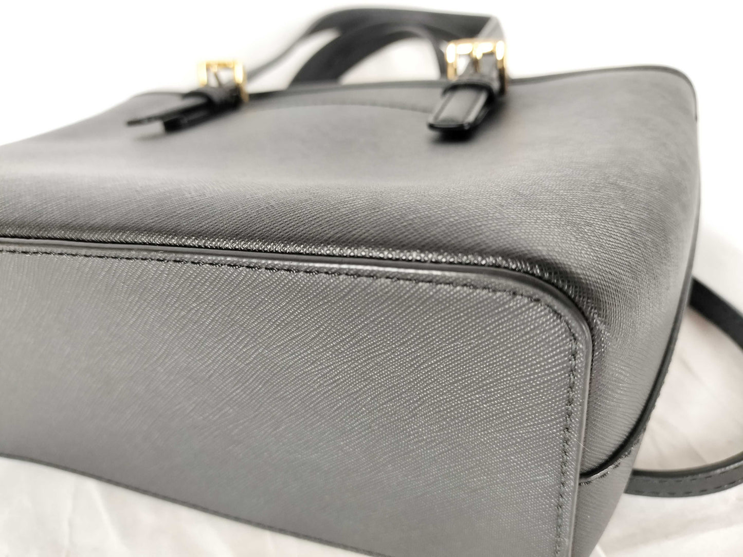 Michael Kors PVC 2-Way Handbag 35T9GTVT0L Black Handbag