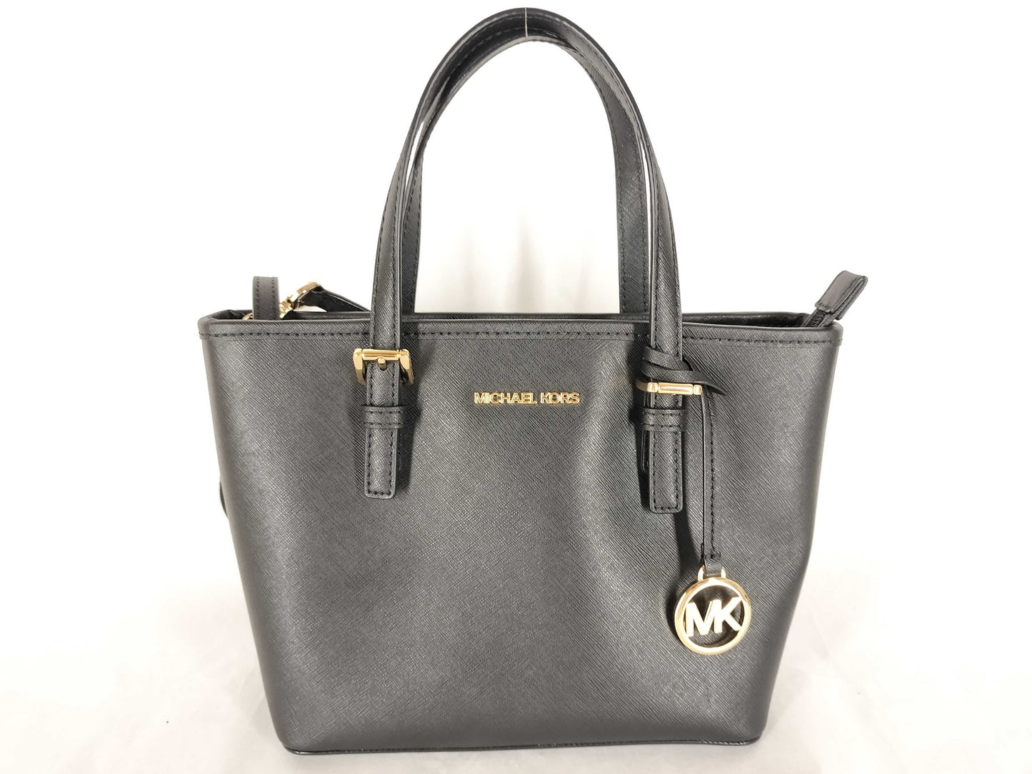 Michael Kors PVC 2-Way Handbag 35T9GTVT0L Black Handbag