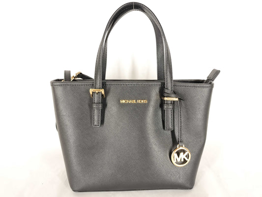 Michael Kors PVC 2-Way Handbag 35T9GTVT0L Black Handbag