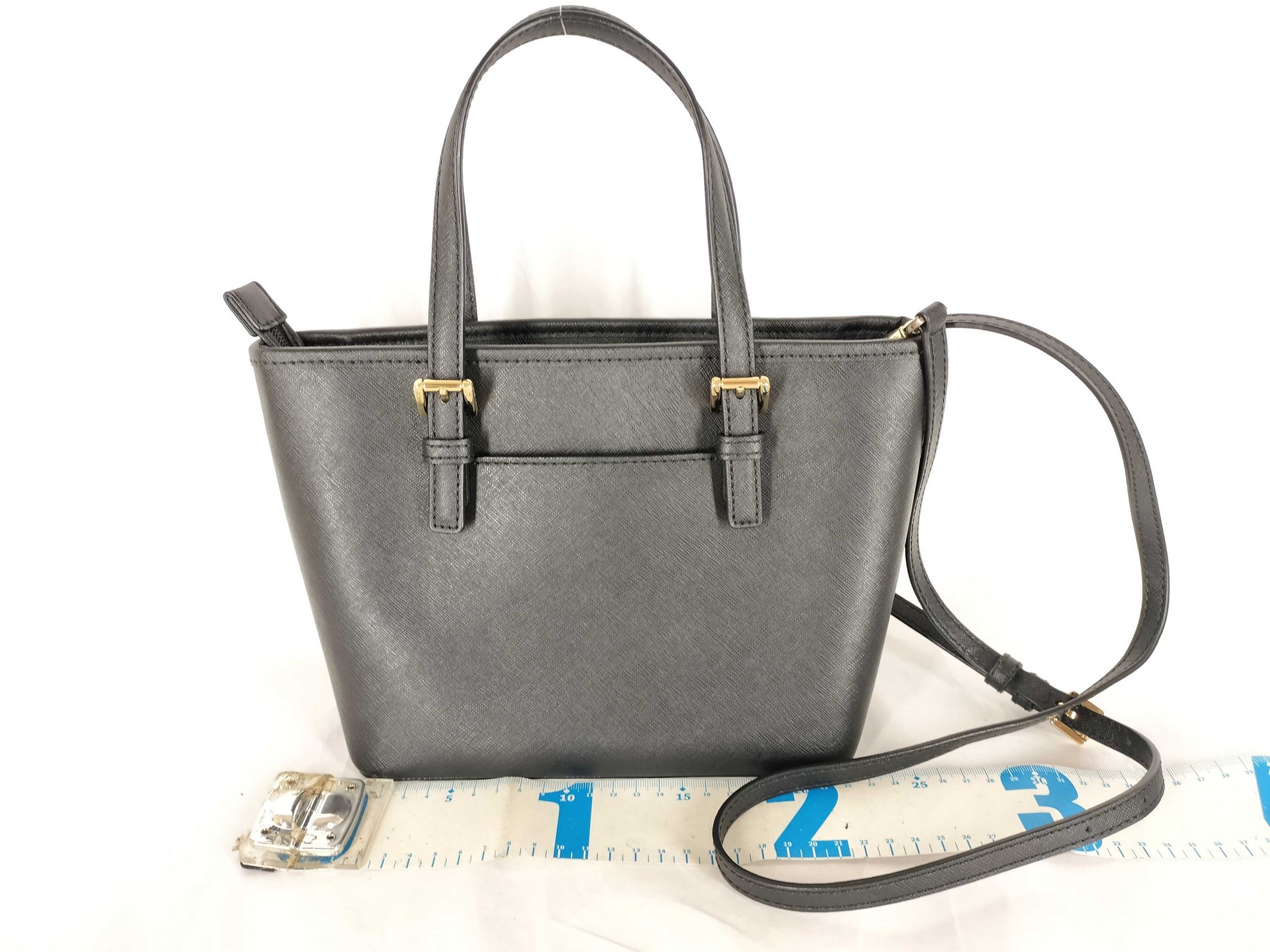 Michael Kors PVC 2-Way Handbag 35T9GTVT0L Black Handbag