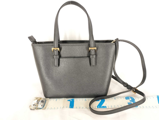 Michael Kors PVC 2-Way Handbag 35T9GTVT0L Black Handbag