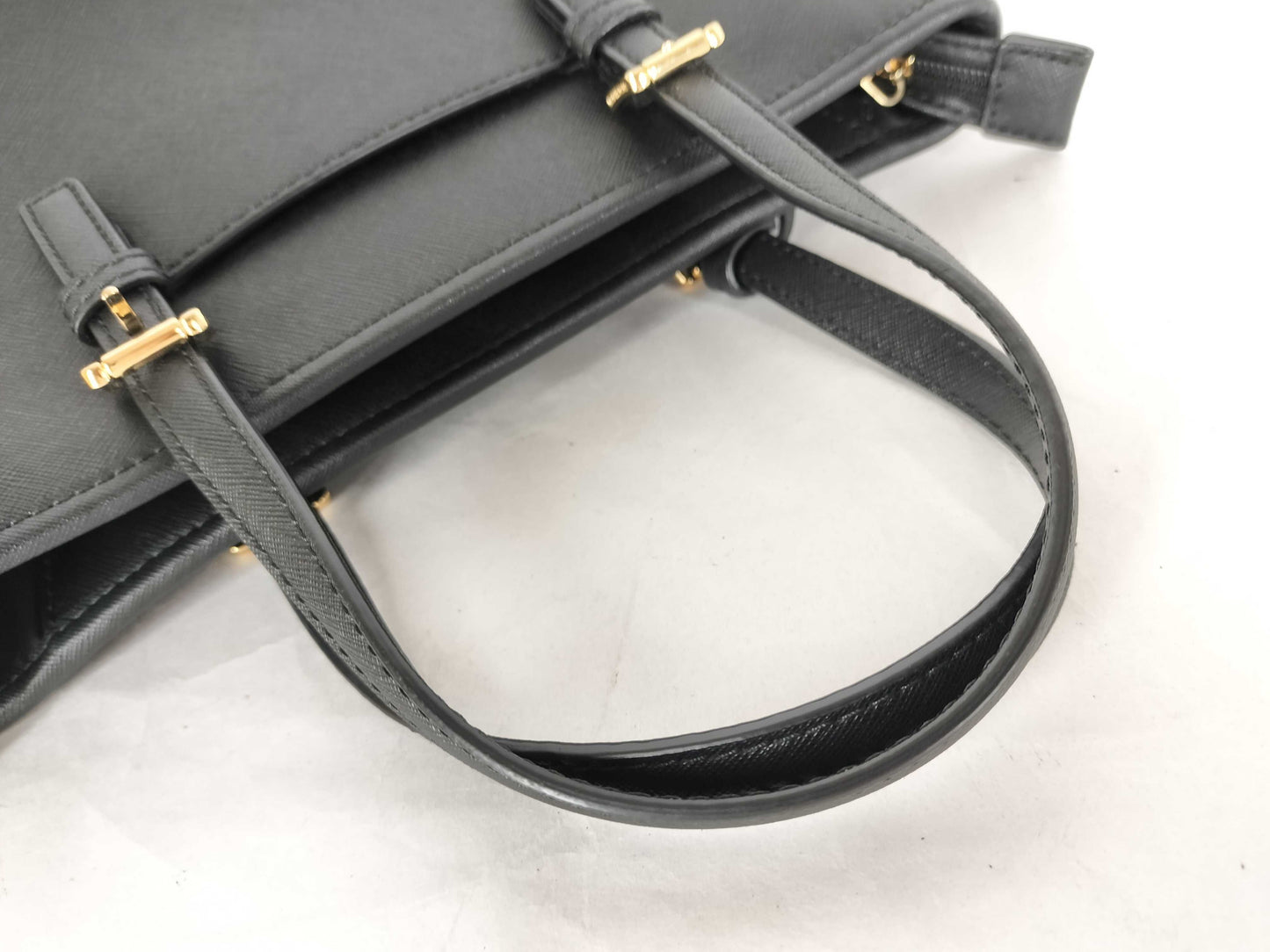 Michael Kors PVC 2-Way Handbag 35T9GTVT0L Black Handbag