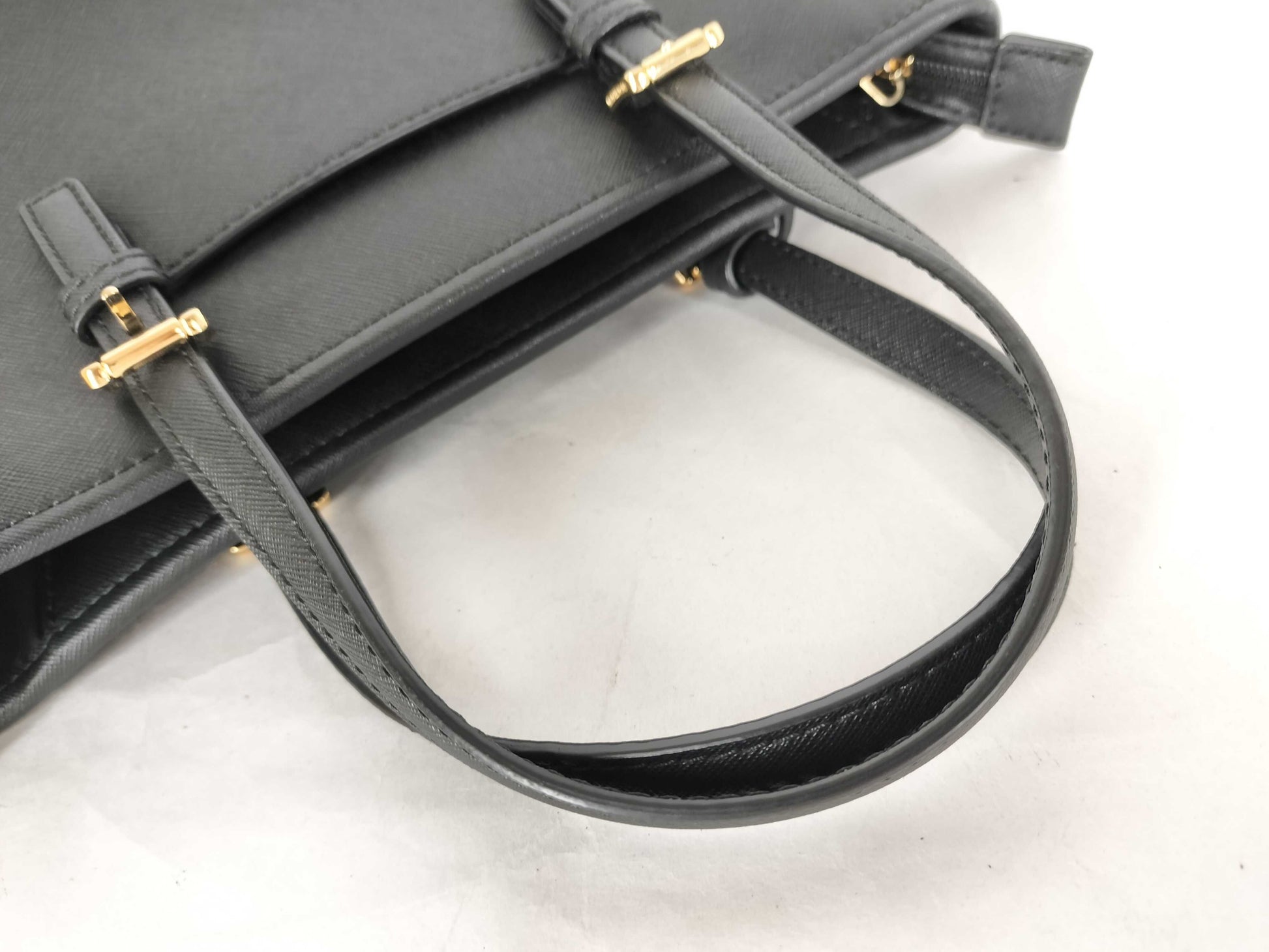 Michael Kors PVC 2-Way Handbag 35T9GTVT0L Black Handbag