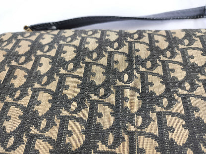 Dior Trotter Christian Dior Trotter Canvas Shoulder Bag Beige x Navy