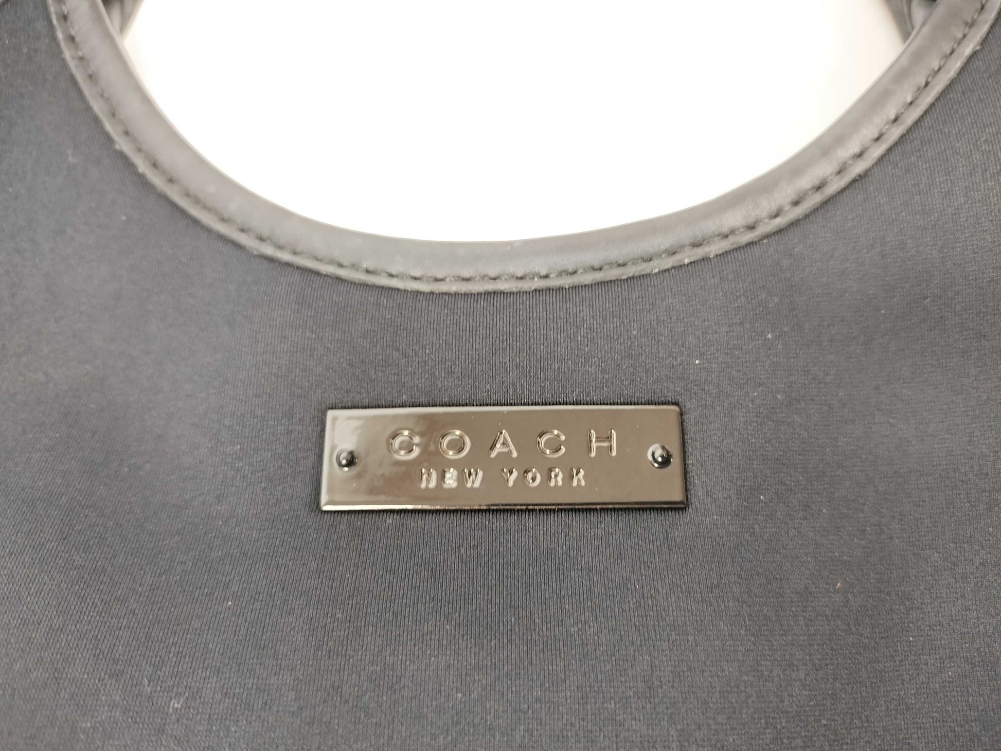 COACH Polyurethane and Leather One-Shoulder Bag 6202 Black Shoulder Bag