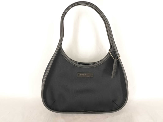 COACH Polyurethane and Leather One-Shoulder Bag 6202 Black Shoulder Bag