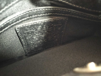 COACH Polyurethane and Leather One-Shoulder Bag 6202 Black Shoulder Bag