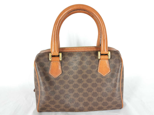 CELINE Macadam PVC and Leather Handbag JMB12 Brown