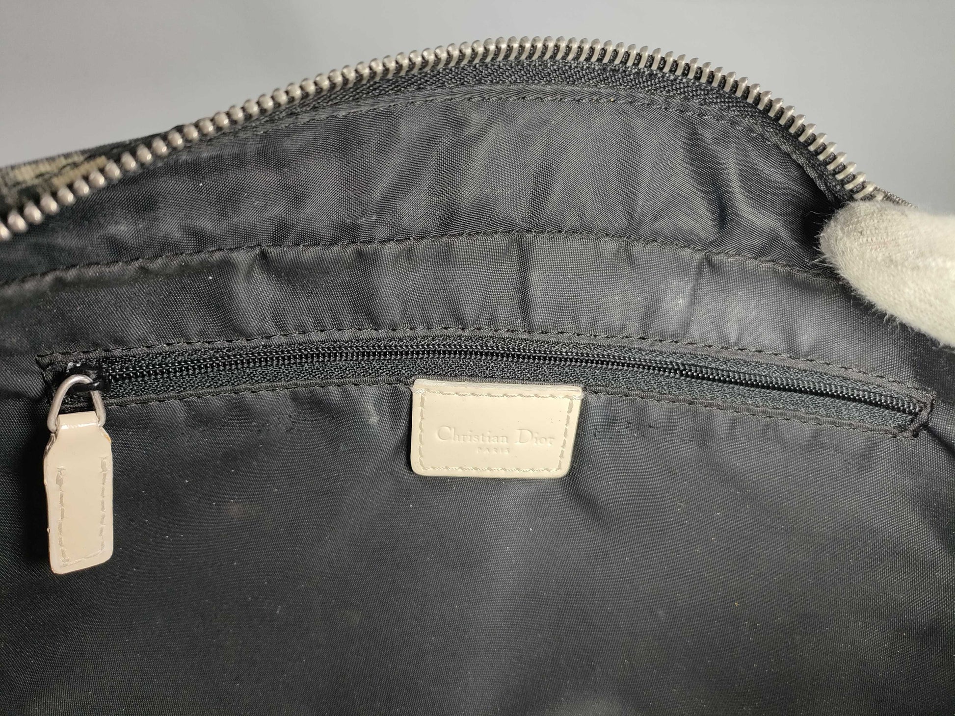 Dior Trotter Christian Dior Trotter PVC Shoulder Bag BOC0093 Navy x Ivory Shoulder Bag