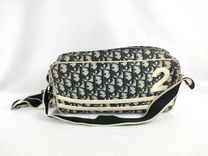Dior Trotter Christian Dior Trotter PVC Shoulder Bag BOC0093 Navy x Ivory Shoulder Bag