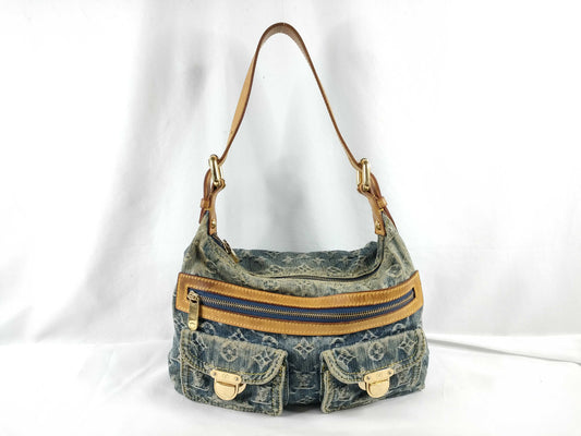 LOUIS VUITTON M95049 Monogram Denim LV Denim Monogram Baggy PM M95049 AS0026 Shoulder Bag
