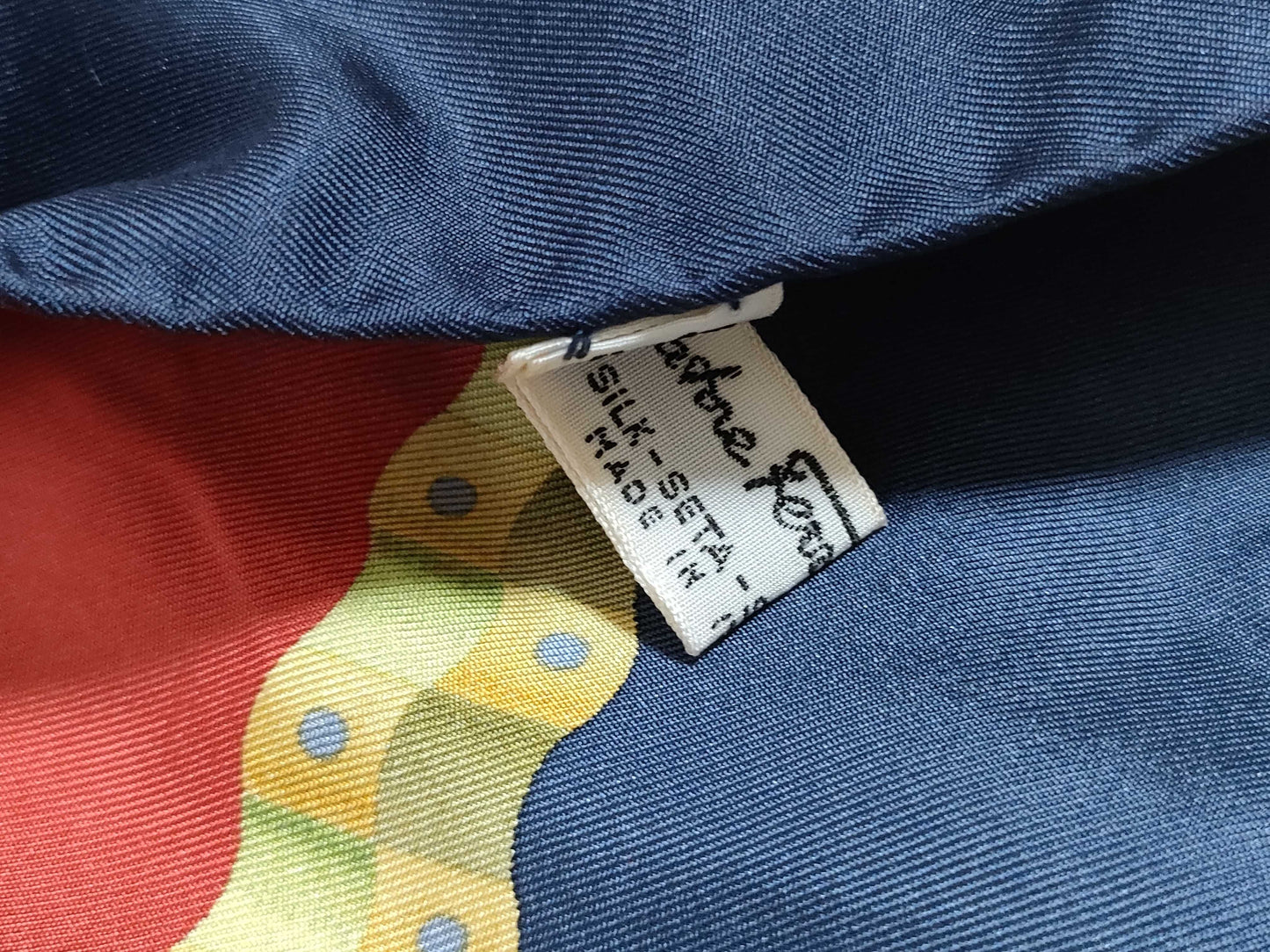 Salvatore Ferragamo Silk Scarf Red x Multicolor Scarf