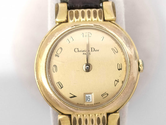 Dior 48.124 325344 QZ Women's Watch, Not Working, No Operational Guarantee