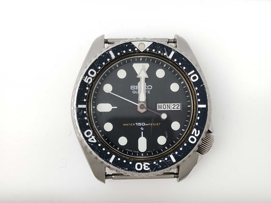 SEIKO Diver 7548-7000 119639 QZ Men's Watch, Not Working, No Operational Guarantee